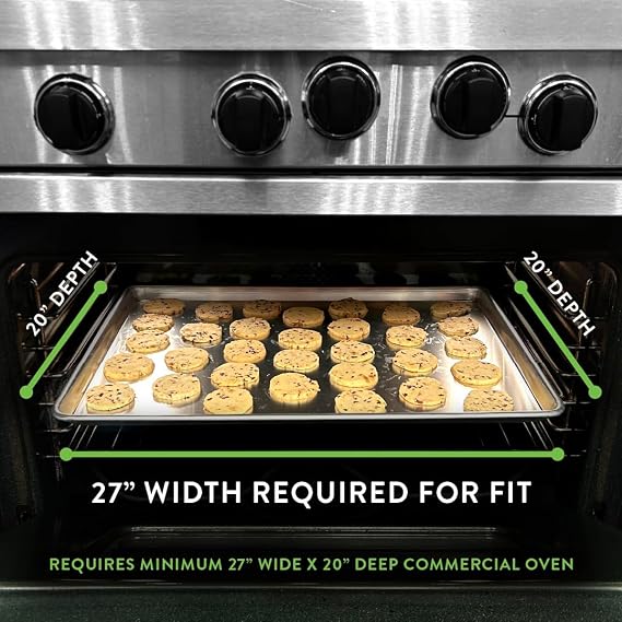 Nordic Ware Aluminum Full Size Sheet Pan 26 x 18 inches for commercial oven use, Full Sheet, 2-Pack (For Commercial Oven Use., Not for standard home ovens)