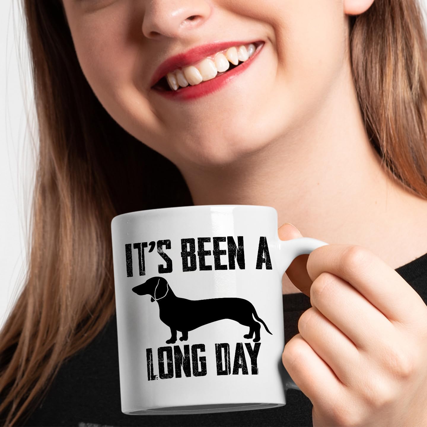 Veracco It Is Been Long Day - White Ceramic Coffee Mug Tea Cup Funny Birthday Daschund Gifts For Women Dog Mom (White) - Image 6