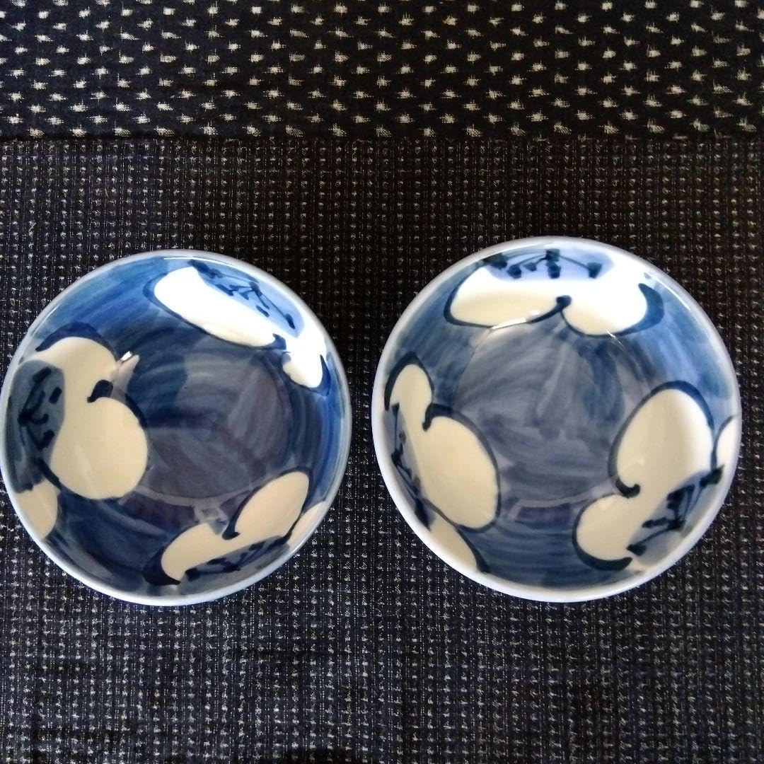 Genemon Kiln Sometsuke Plum Painting 2 Guests