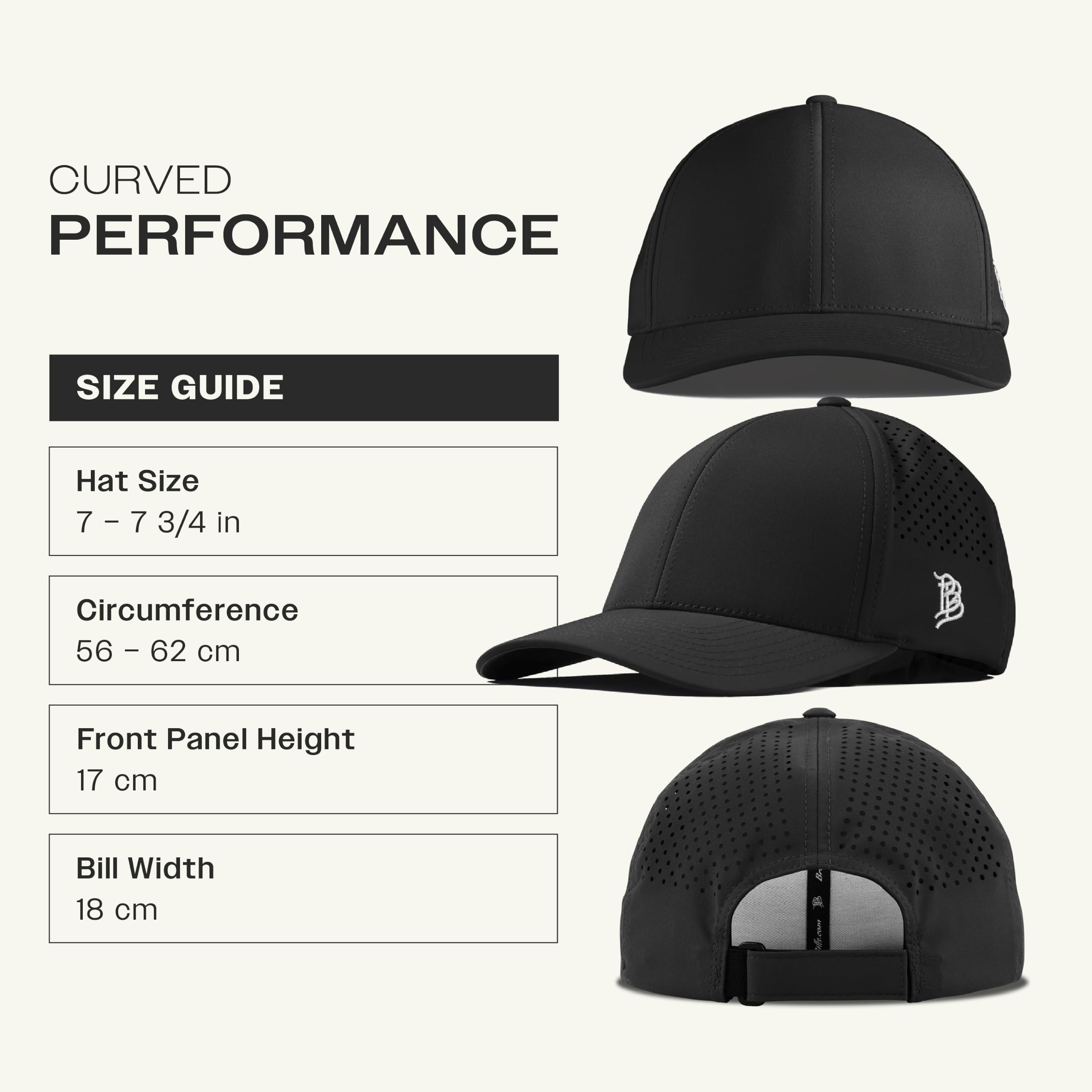 Branded Bills Gorra Bare Performance, con banda para el sudor Flexfit, cierre a presión ajustable, elástico cómodo, secado rápido, repelente al agua