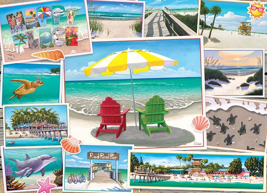 Cobble Hill 1000 Piece Puzzle - Happy Place- Sample Poster Included