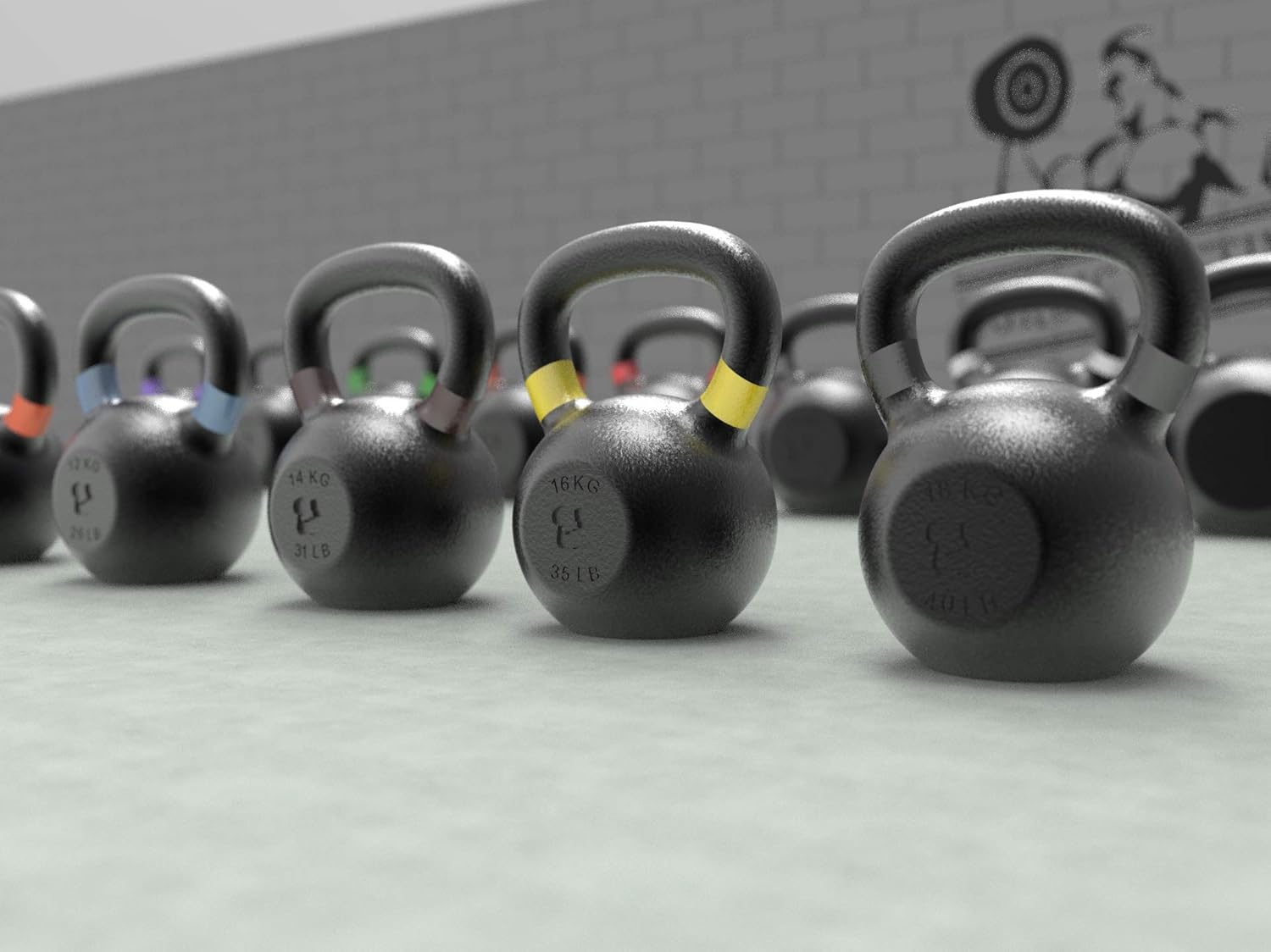 Kettlebell Made for CrossFit & Gym Workouts - Real Cast Iron for Strength Training by Nordic Lifting - 31 lb : Sports & Outdoors