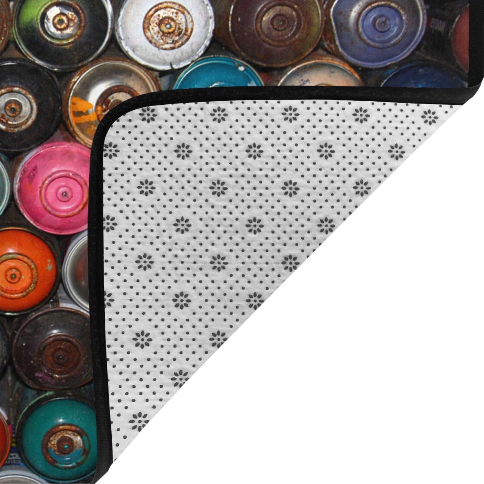 Vernice spray in bomboletta, Tappeto grande antiscivolo per soggiorno e camera da letto, 208 x 148 cm.
