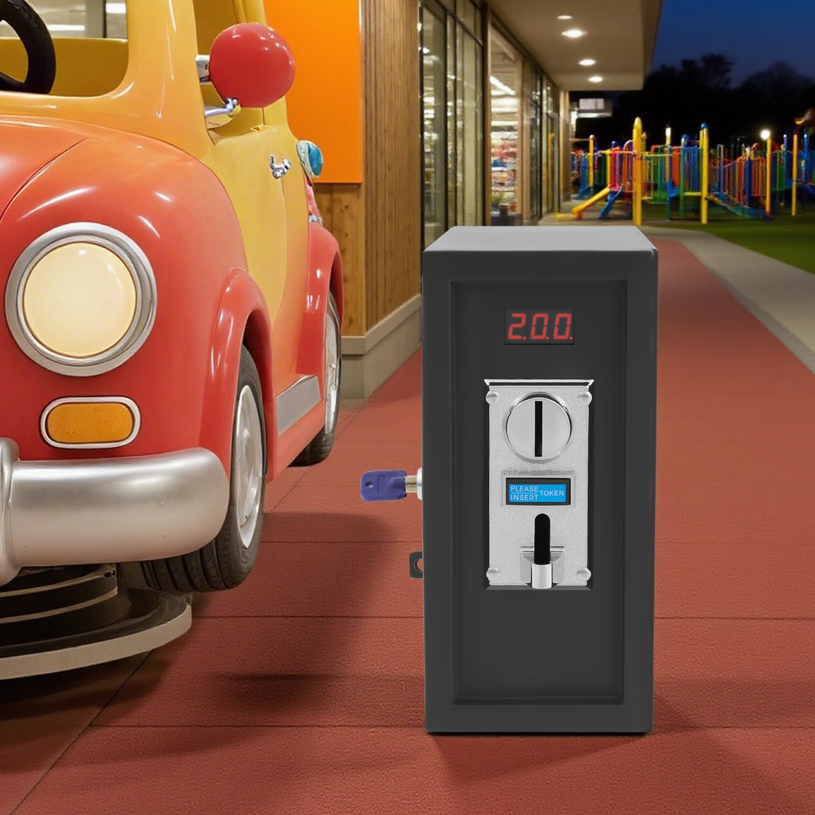 1250W Münzzähler Timer Steuerbox-Timer-Steuerungsnetzteilkasten 30A, Münzautomat für Waschmaschinen, Massagesessel und Spielautomaten, Münzbox mit Zeitakkumulation