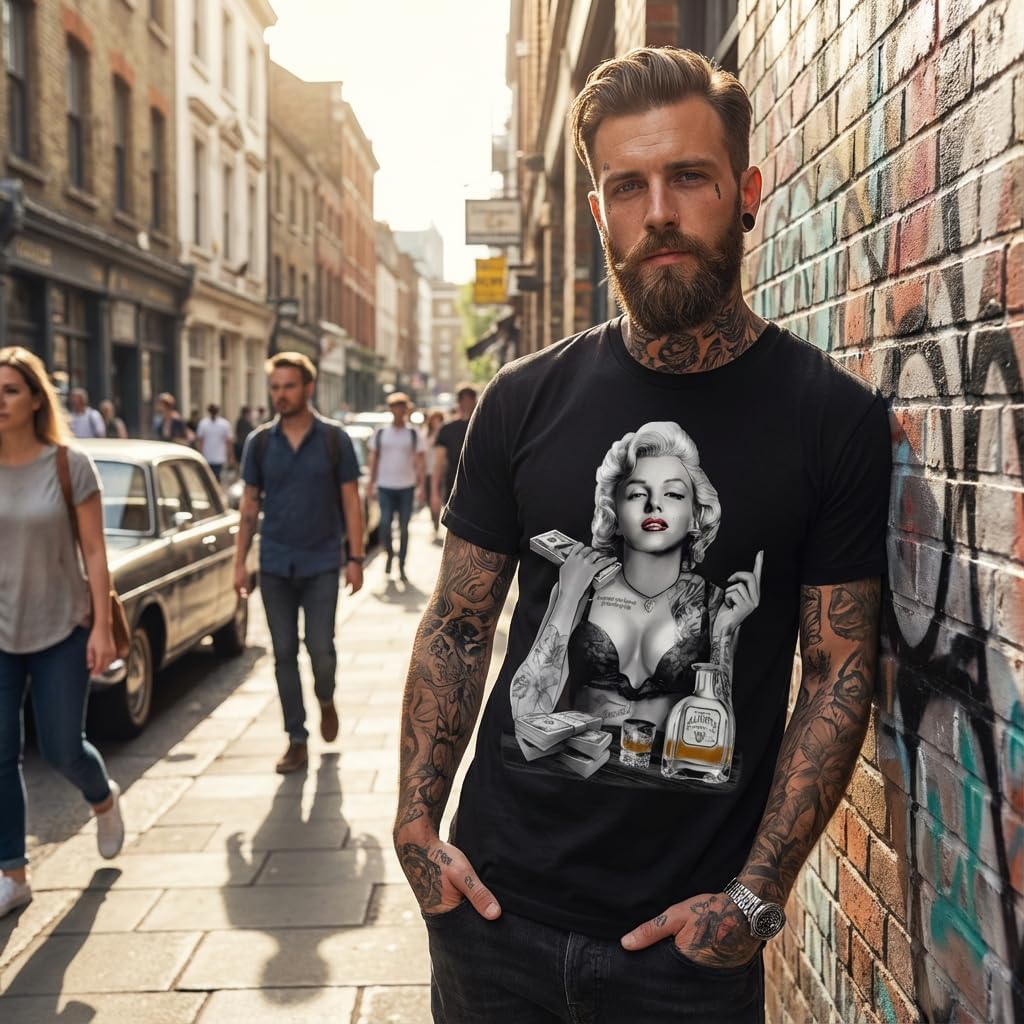Blonde Bombshell Icon Money Tequila Hustle Shirt Vintage Pinup Grind Tee