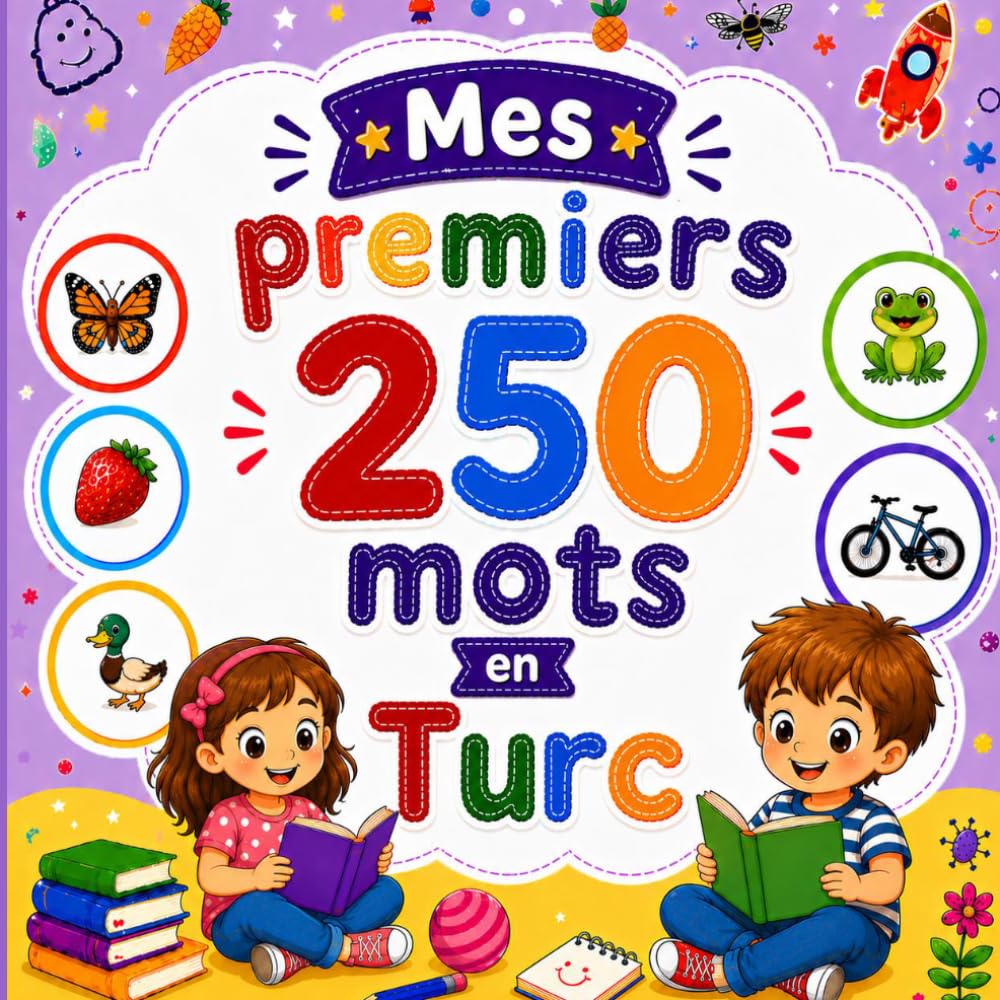 Mes premiers 250 mots en Turc: Livre bilingue Français–Turc pour enfants | Apprentissage facile avec images colorées | Vocabulaire essentiel du quotidien.