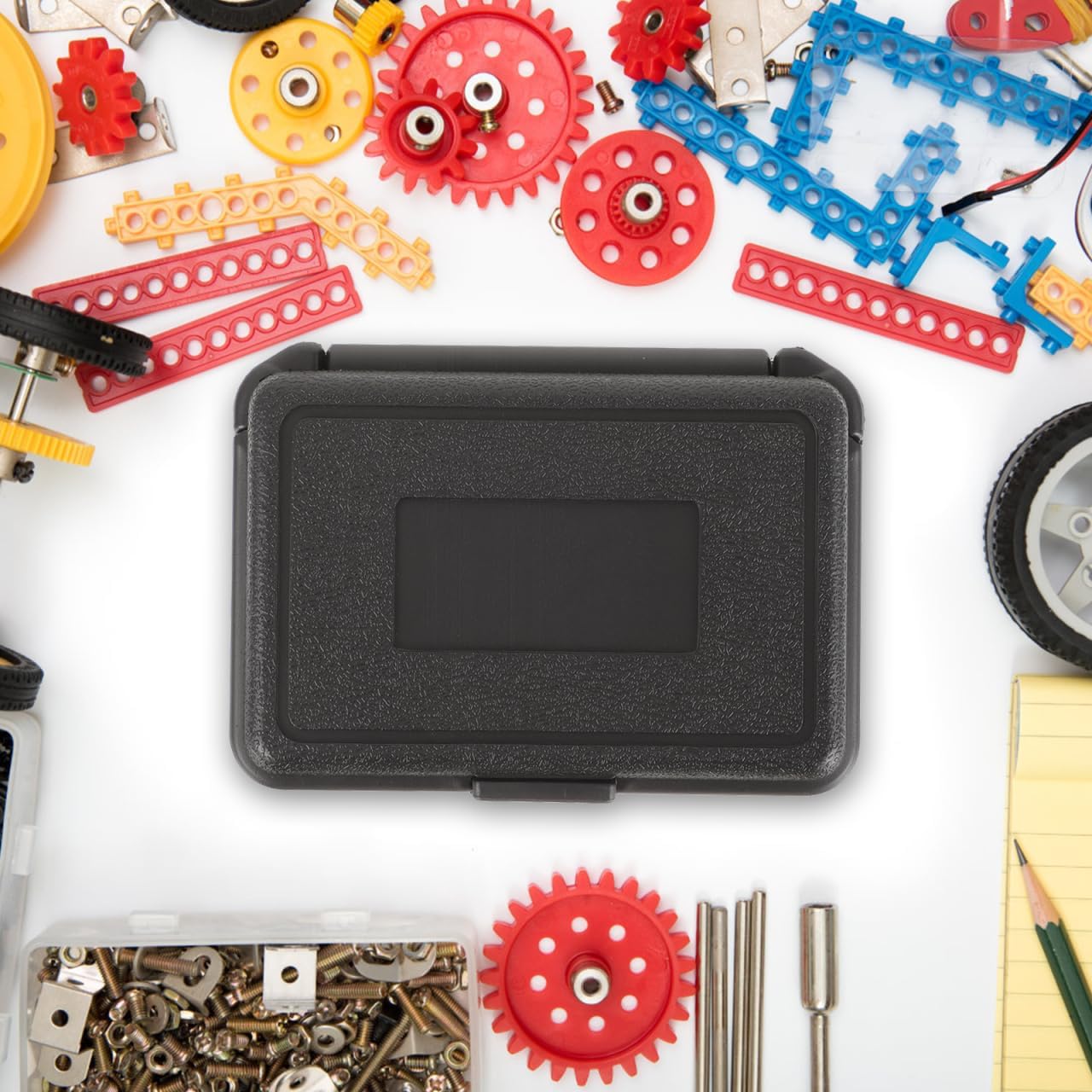 DOITOOL 4 Pcs Portable Tool Storage Box Hard Case Small Tool Box Travel Carrying Case for Craft Storage Household Hardware Organizer (6.2x4.7x2.3in)