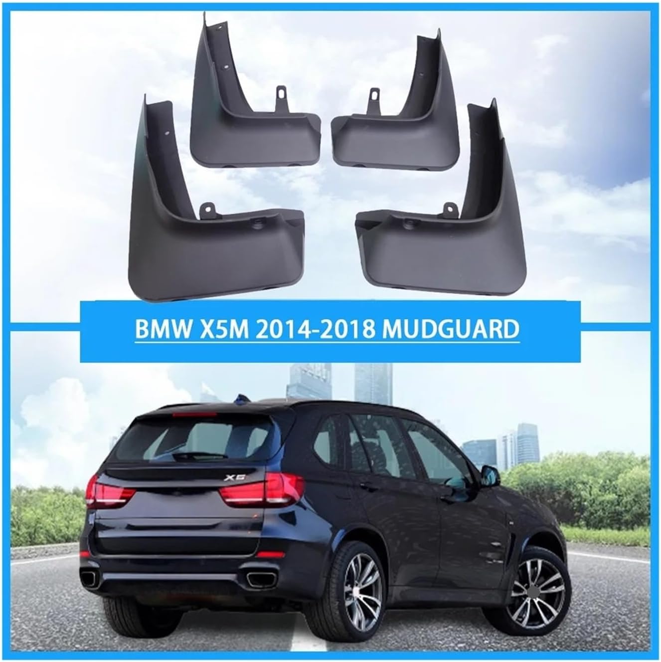 Mudguards Mud-Flaps Guards Compatible for BMW X5M F15 2014-2018 Car Fenders Without Pedal Car Accessories Mud-Splash