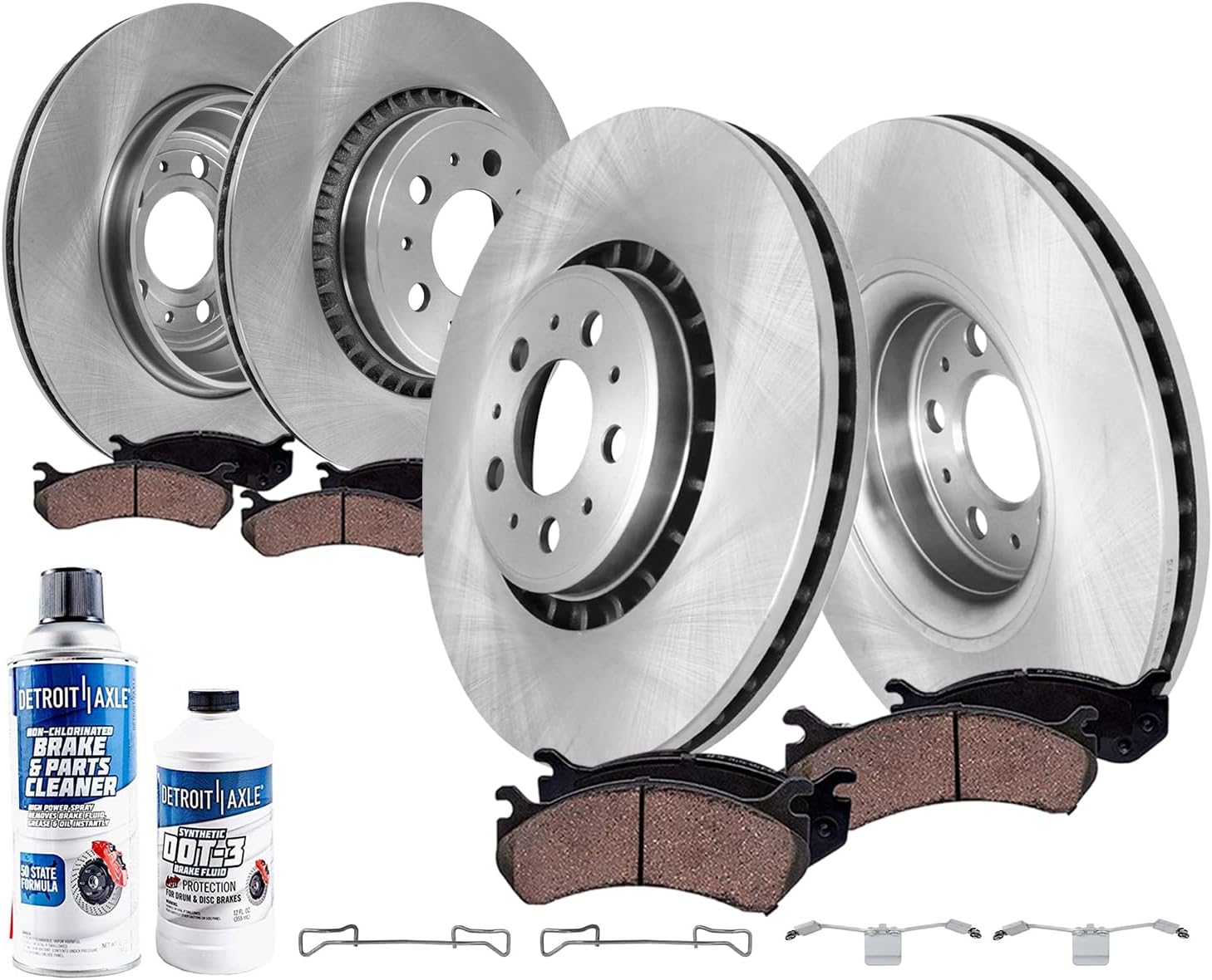10pc Front & Rear Disc Rotors and Ceramic Brake Pads Kit