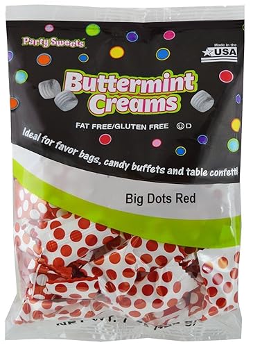 Miniatura 2 de Party Sweets Mentas rojas Big Dots de Hospitality Mints, Appx 300, blanco, 7 onzas, paquete de 6