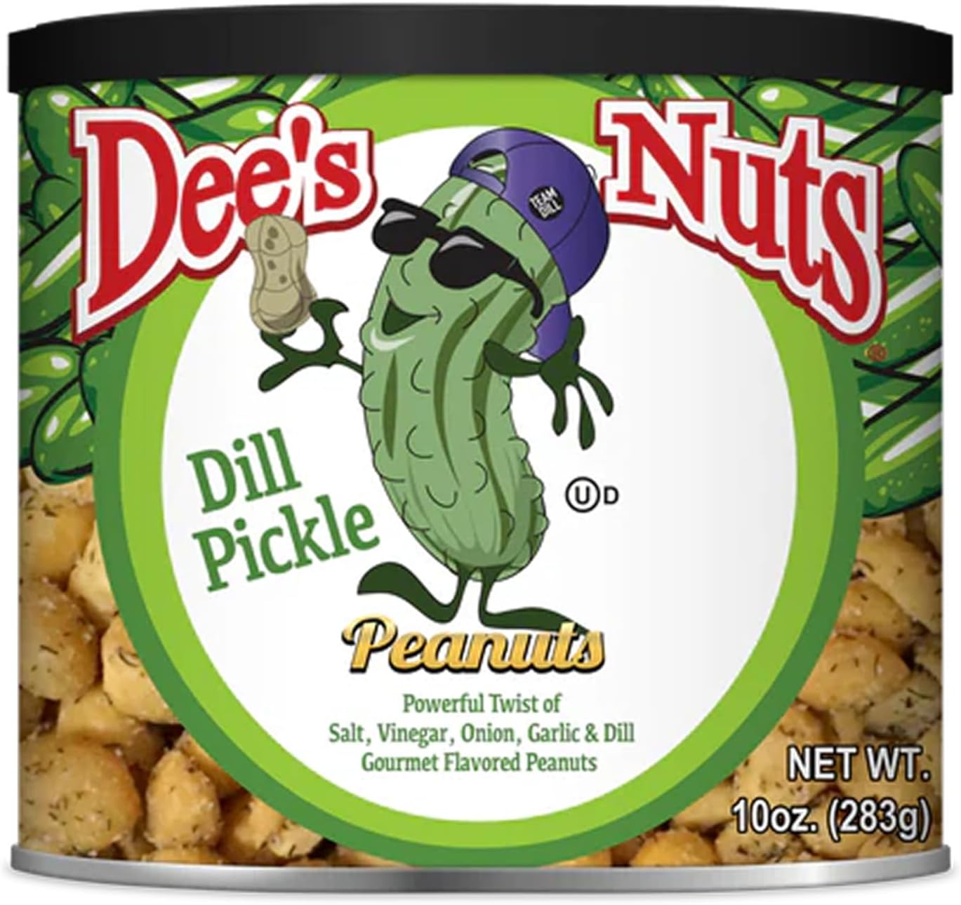 Dee's Nuts Gourmet Flavored Peanuts 10 oz (10 Oz (Pack of 1), Dill Pickle)