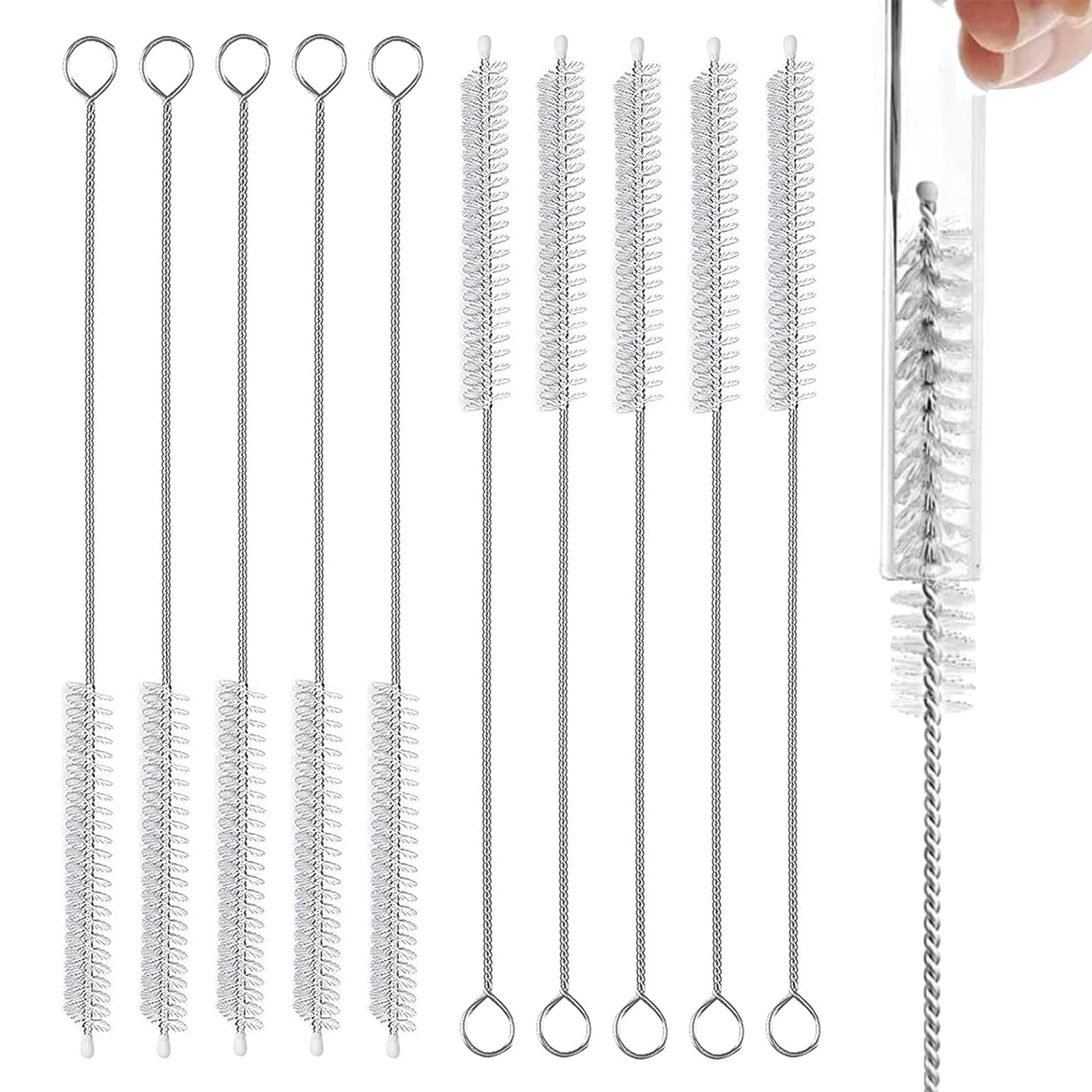 Straw Cleaner Brush Extra Long 12 inch,straw brush cleaner,Extra Wide 12mm diam for Pipe Cleaners for Weed, Straw Cleaning Brush for Tubes/Metal/Glass/Silicone Straw,Extra Long Straw Brush Set 10 Pack