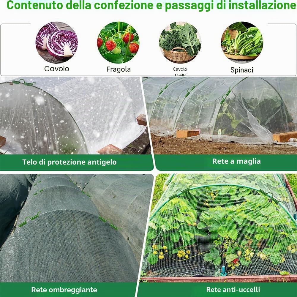 TUIBEIDAMAI Archi per Serra Orto,Archi per Serra da Giardino,Archi per Serre a Tunnel,Archi a Tunnel 6mm,Pneumatici per Serra,Tunnel per Piante da Giardino,Serra Tunnel Archetti per Serra da Orto