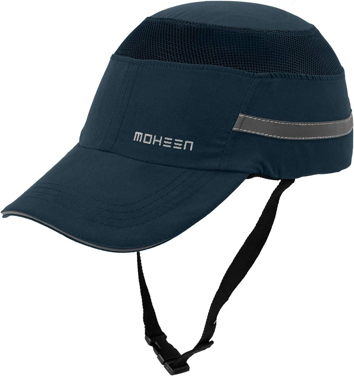 Lightweight Safety Bump Cap - Breathable Baseball Style Protective Hat with Reflective Stripes