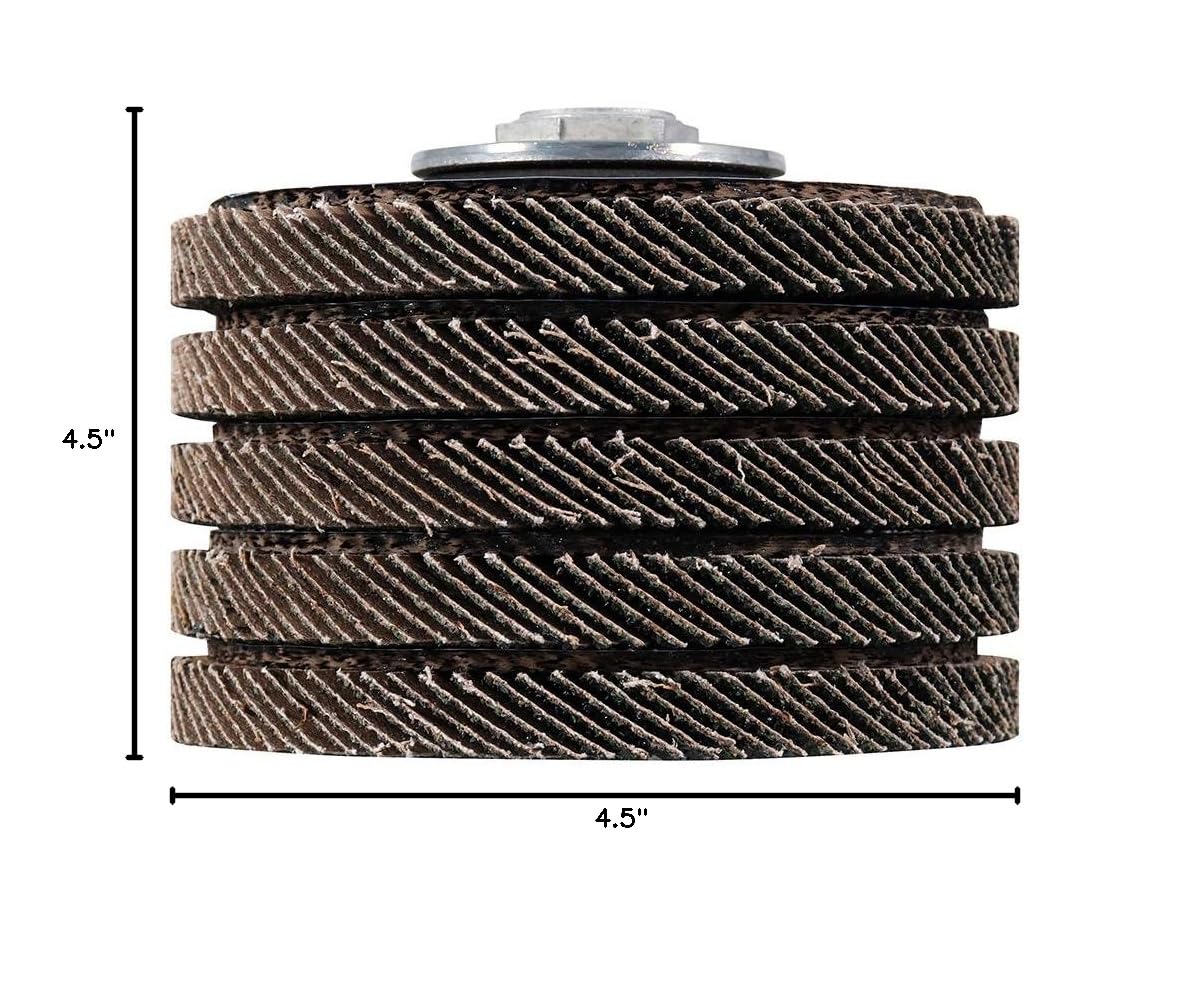 BHA High Density Zirconia Flap Discs Jumbo Grinding Wheels XL Type 27, 4.5" x 5/8"-11, 5 Pack (60 Grit)