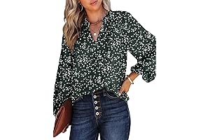 Alicia Floral Print Green Women's Blouse