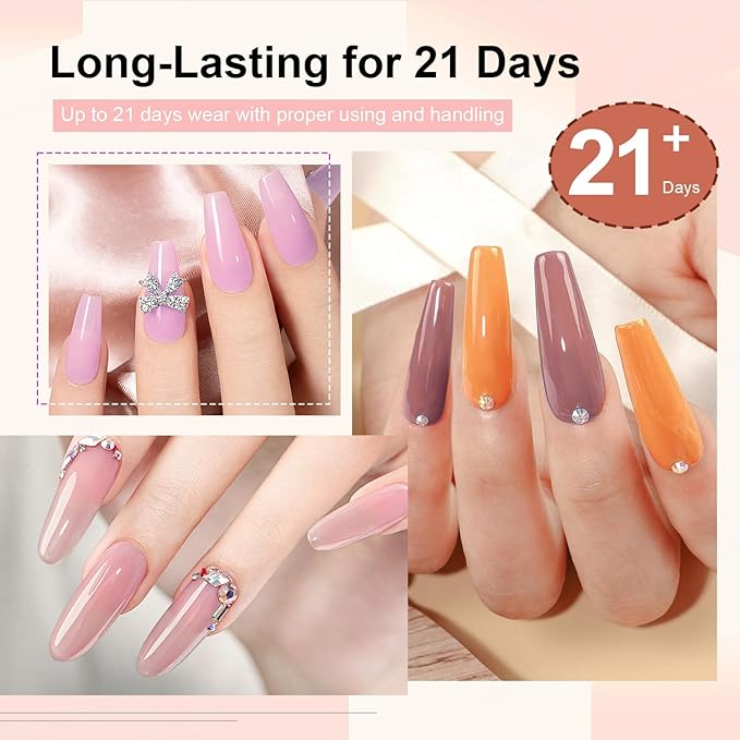 Kit de 36 esmaltes de uñas gel JODSONE con lámpara UV miniatura 4