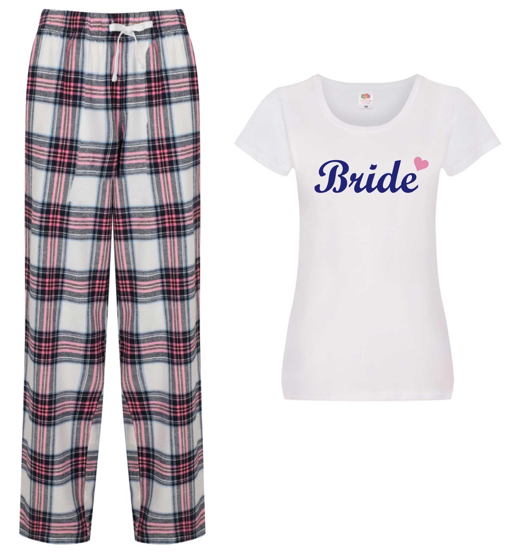 60 Second Makeover Limited Bride Trouser Pyjama Set Pink (Medium)