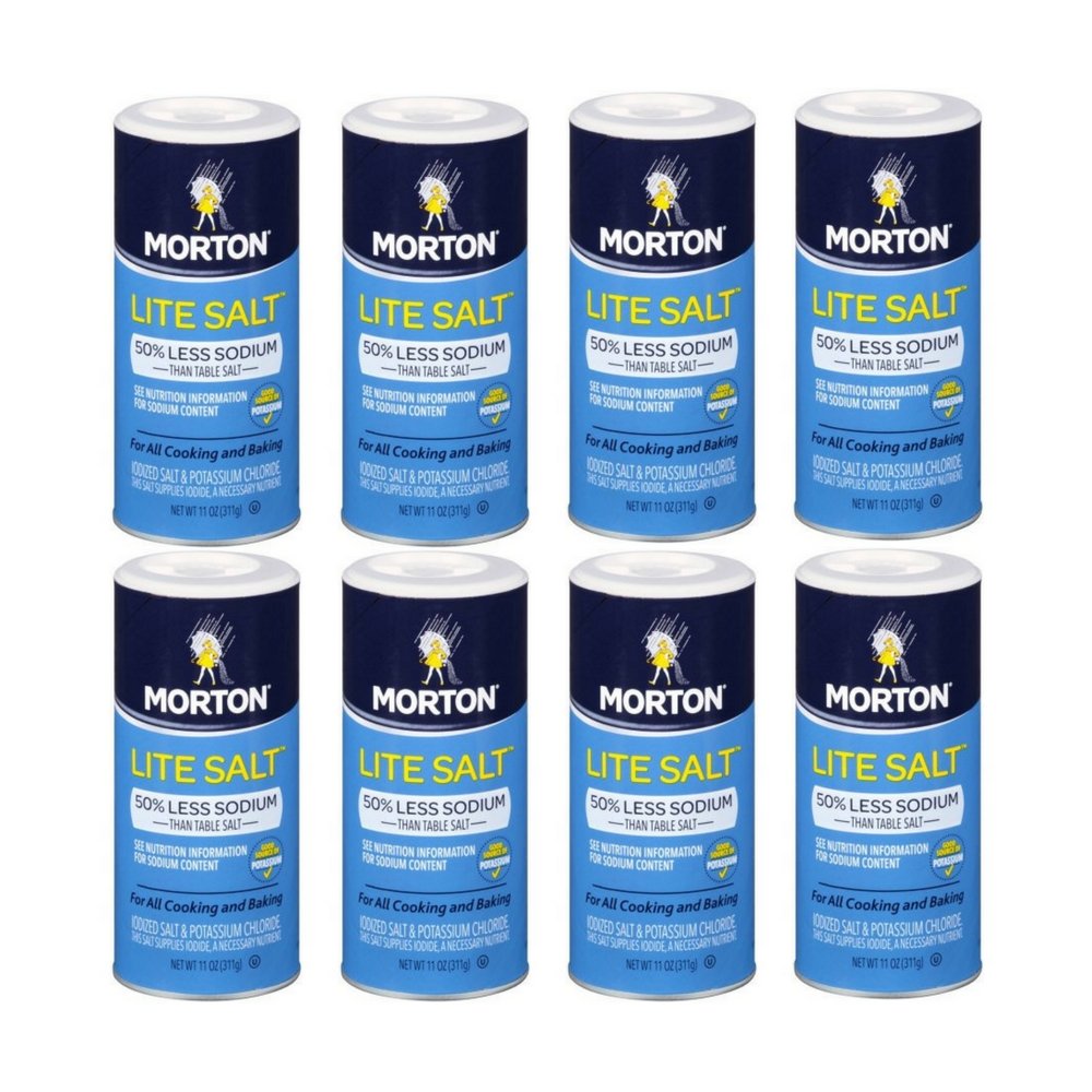 Morton Lite Salt, With Half The Sodium Of Table Salt, 11