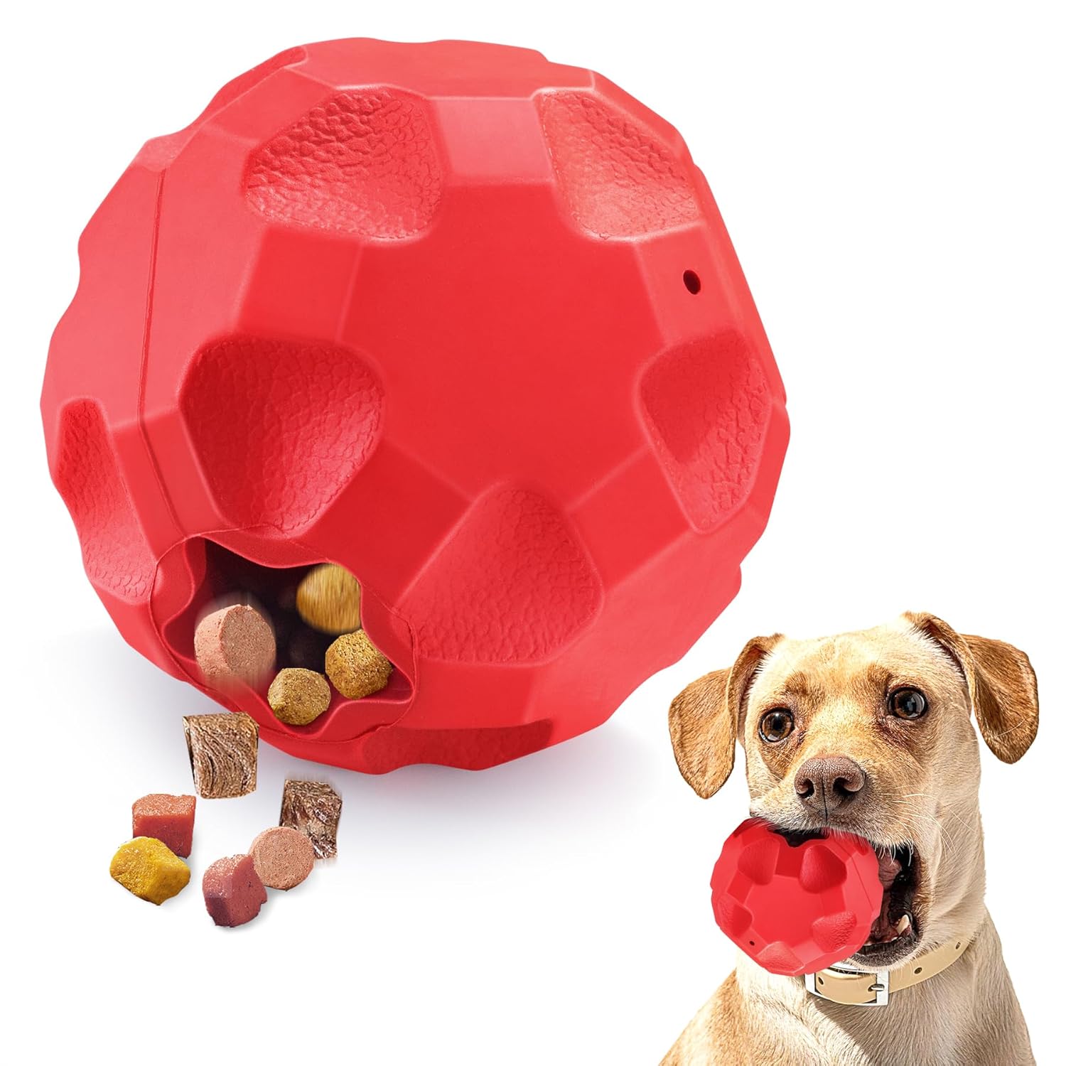 Treat Dispensing Dog Toys for Aggressive Chewers Large Breed Rubber Balls for Dogs Interactive Dog Toys for Boredom