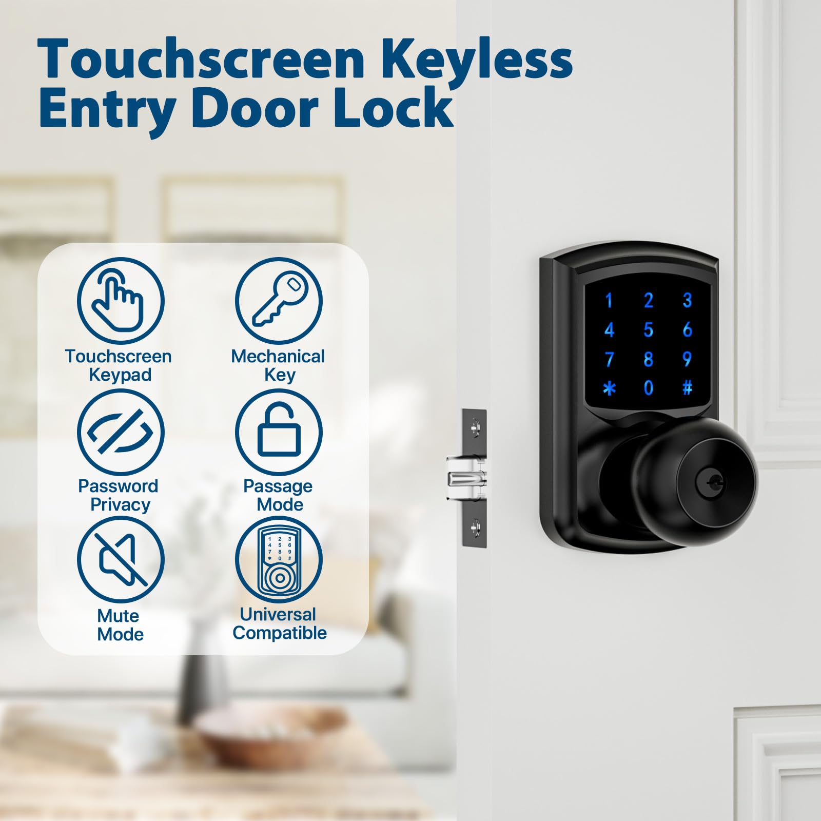 Keyless Entry Door Lock - 2 Pack -2