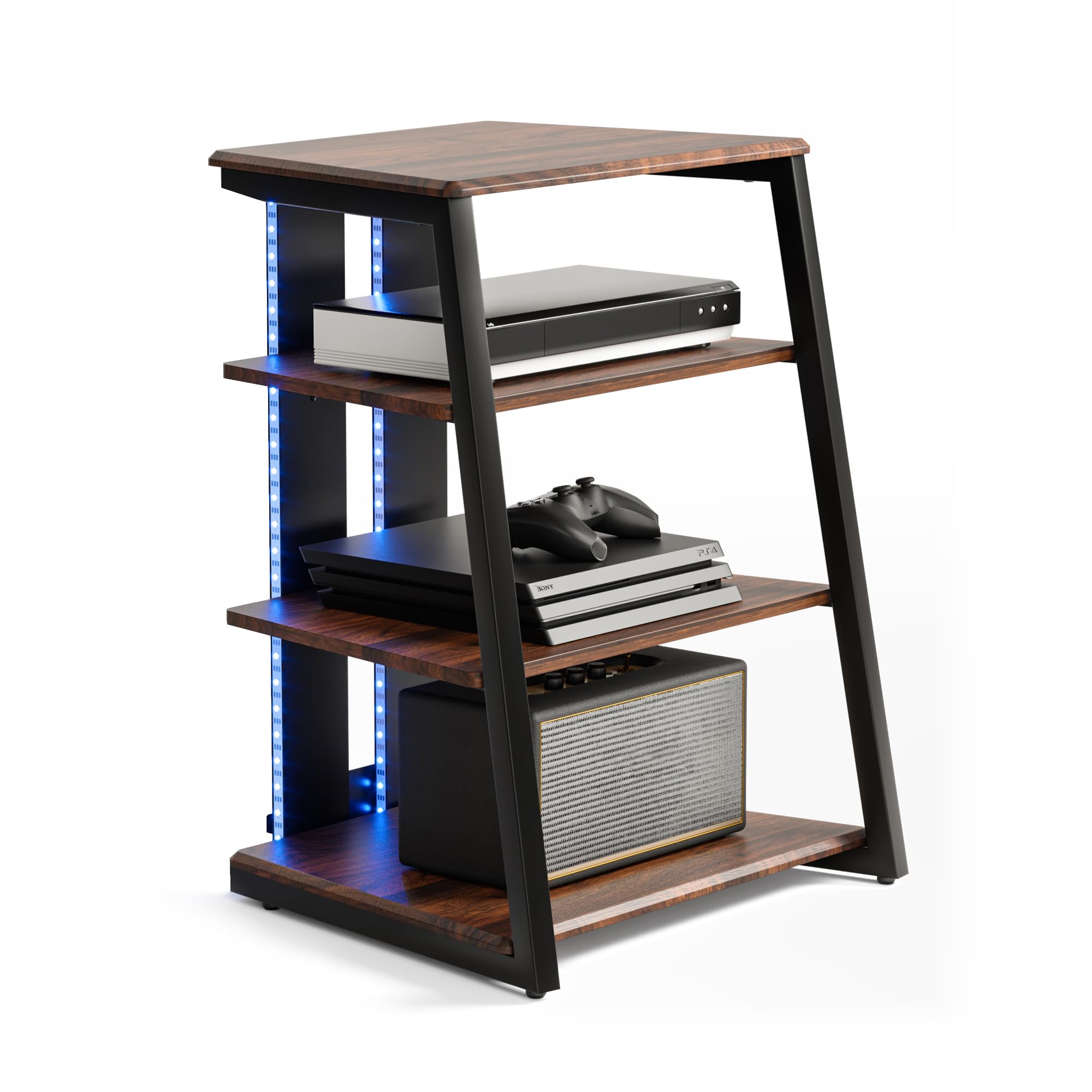 Amazon.com: FITUEYES Design 4-Tier AV Media Stand with LED Lights ...