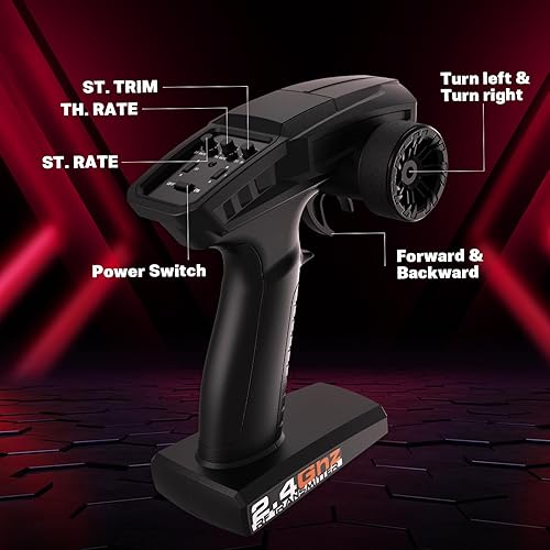 Miniatura 7 de Auto RC rápido sin escobillas 114 para adultos, auto de control remoto de 60 KMH de alta velocidad, 4 x 4, camión de control remoto todo terreno con