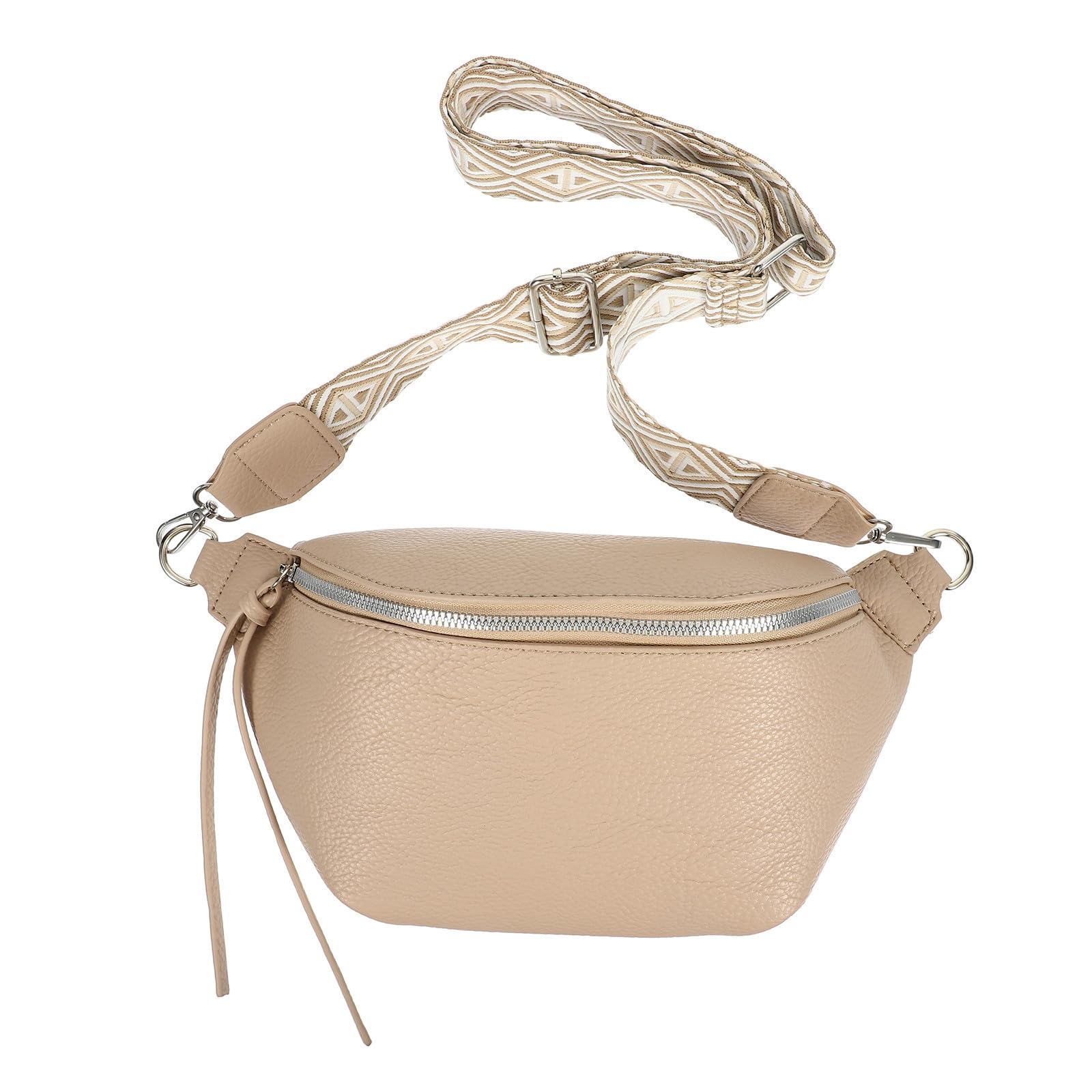 Bolso de pecho para mujer de PU blanco con compartimentos 8