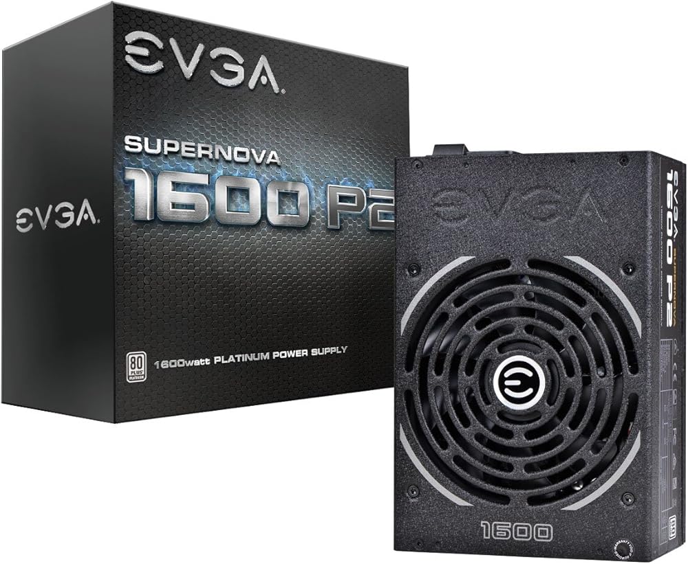 EVGA Supernova 1600 P2, 80+ Platinum Certified 1600W Fully Modular Power Supply with ECO Mode and SLI/Crossfire Ready - View 1