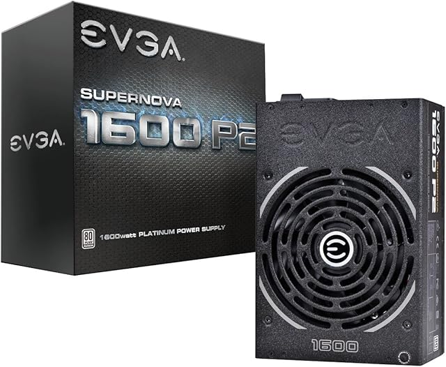 EVGA SuperNOVA 1600 P2 80+ PLATINUM, 1600W ECO Mode Fully Modular NVIDIA SLI and Crossfire Ready 10 Year Power Supply 220-P2-1600-X1