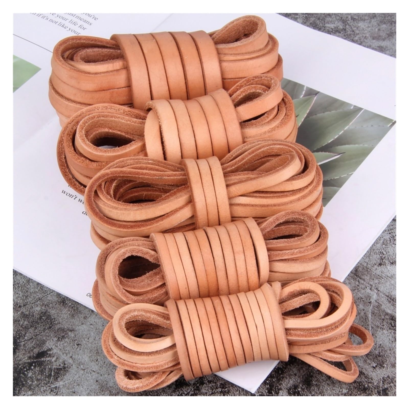 Flat Leather Cord 4mm Thickness 4/5/6/8/10mm Genuine Leather Flat Thong Leather Cord String Rope for DIY Necklace Bracelet DIY Jewelry Making Craft Leather Cord (Color : Brown, Size : 5X4mm)