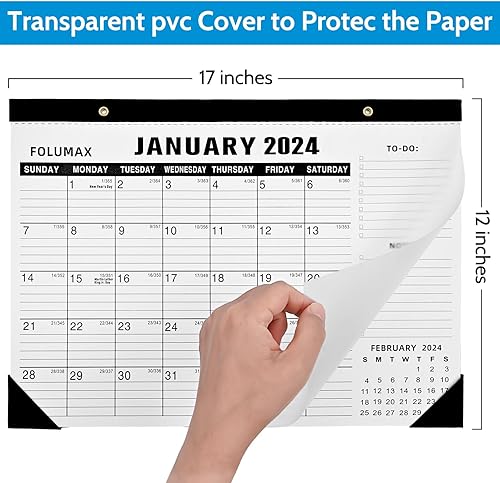 Miniatura 2 de Calendario de escritorio 2024, enero de 2024 a diciembre de 2024, calendario mensual de escritoriopared 2 en 1, calendario de escritorio 2024 con