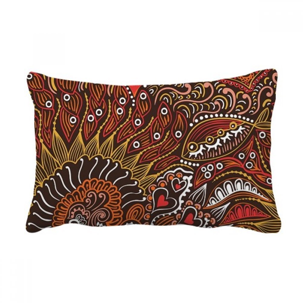 Oreiller lombaire poisson abstrait multicolore 40x60cm pour déco