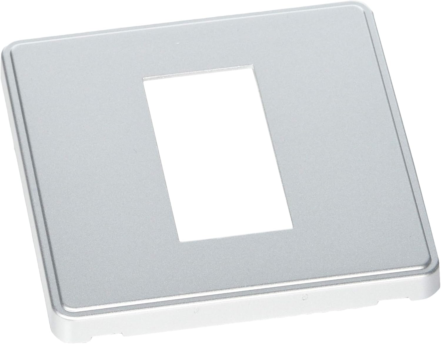 MK Dimensions 1 Module Euro Frame Light Silver Synthetic Finish Frontplate
