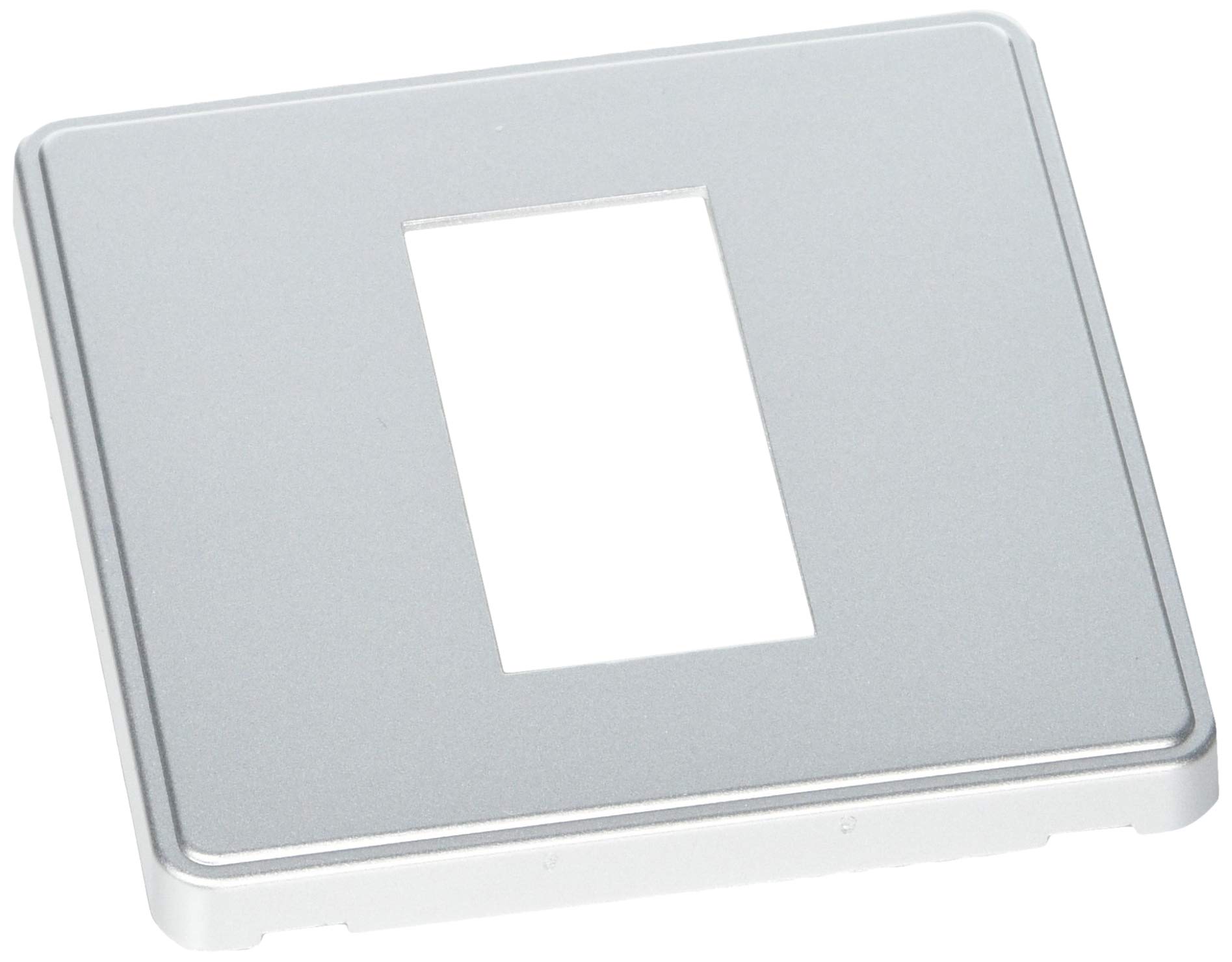 MK Dimensions 1 Module Euro Frame Light Silver Synthetic Finish Frontplate