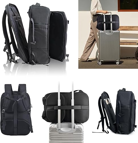 Miniatura 5 de Mochila de viaje bolsa de viaje equipaje de mano mochila apto para portátil 17.3 Senderismo Vuelo de negocios Aprobado por avión Resistente al agua