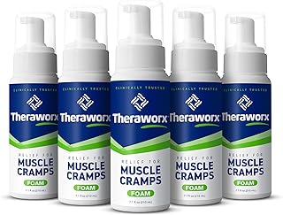 Theraworx Relief Fast-Acting Foam for Leg Cramps, Foot Cramps and Muscle Soreness (7.1oz) - 5 Count