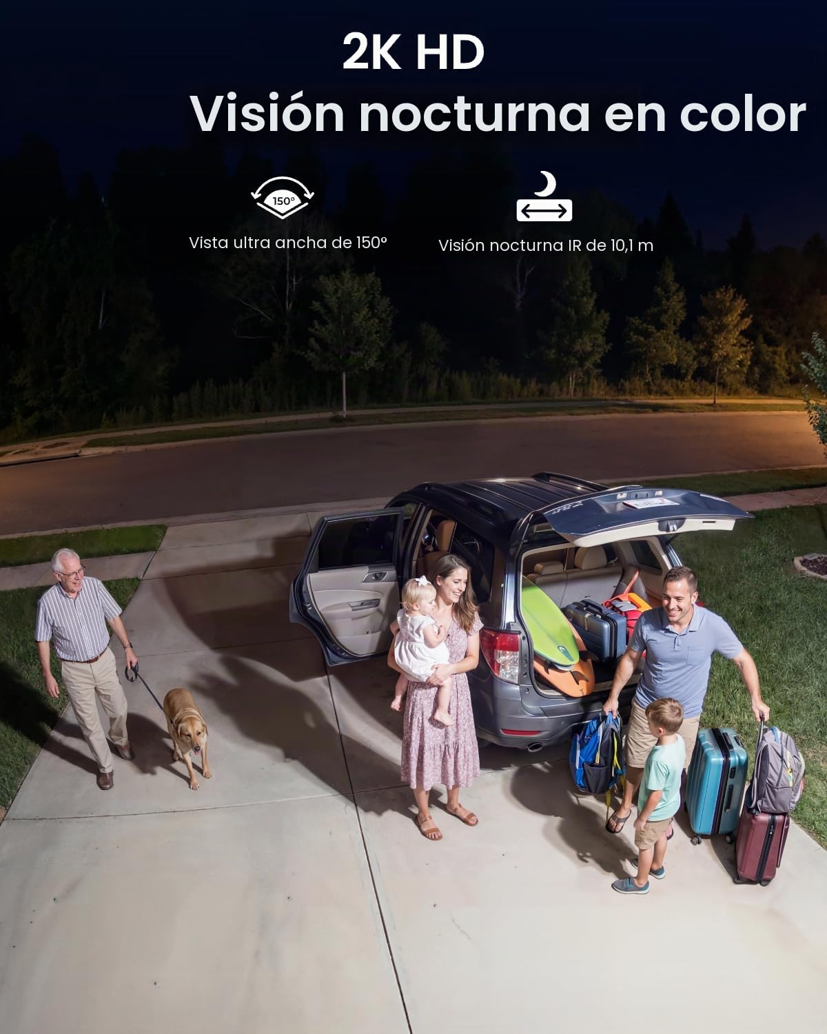 Reolink Cámara de Seguridad Inalámbrica Exterior, Cámara Solar 1000 Lúmenes | Resolución 2K y Ángulo de Visión 150°, Cámara Solar con Foco Todo en Uno, Detección IA/PIR, Visión Nocturna a Color, Wi-Fi 6