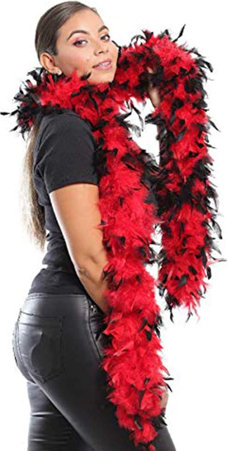 ZUCKER – Feather Boa for Women, Heavy Weight, Chandelle Boas Tipped 72 Inch Long - 3-Pack