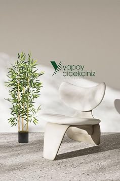 YOUR ARTIFICIAL FLOWERPOT 3-Body 120 Cm Bamboo Tree in Gray Pot