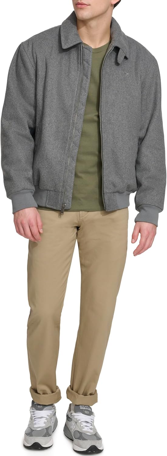 DOCKERS Men's Wool Blend Harrington Bomber