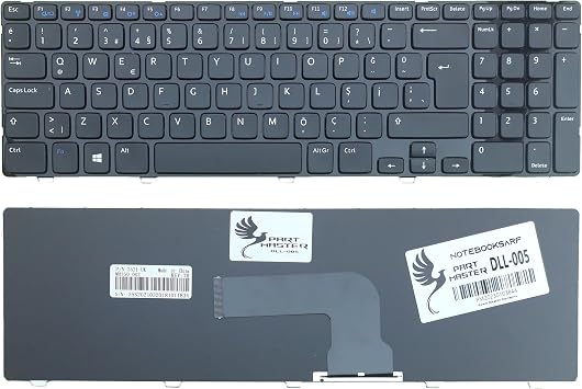 Dell Inspiron 5537-G50F81C, 5537-G50W81C  le Uyumlu Klavye, Siyah