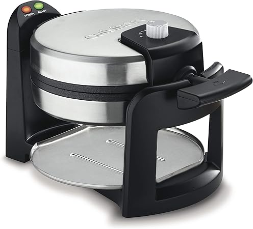 Cuisinart Round Flip Belgian Waffle Maker, 1" thick Belgian-style Waffle,