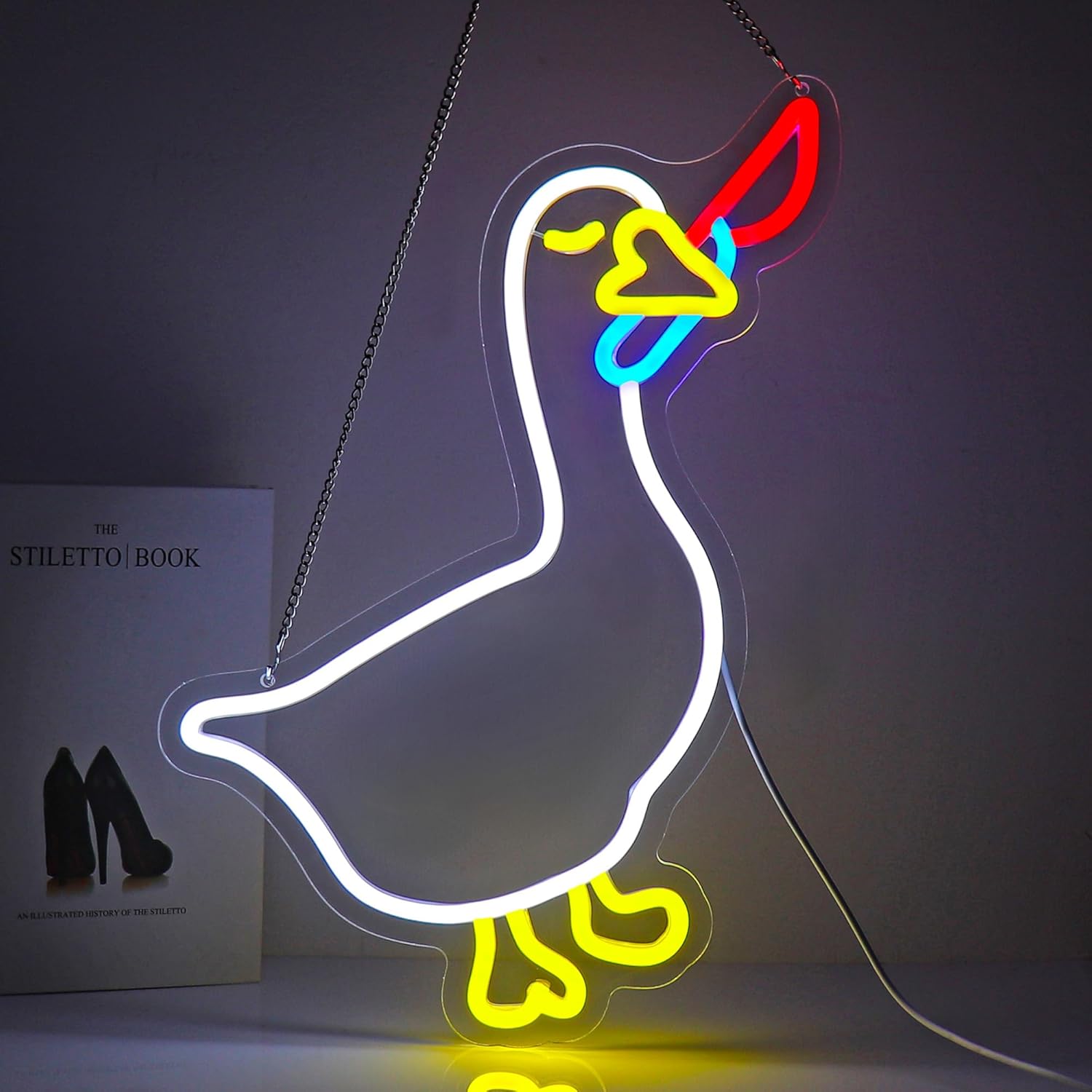 Goose Neon Sign Led Neon Lights Neon Signs for Wall Decor Light Up Sign for Birthday Party Club Gift