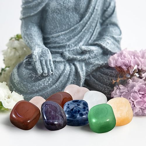 Miniatura 5 de Juego de cristales curativos y piedras de chakra, 13 piezas de piedras curativas reales de chakra de cristal transparente, pulsera de cristal para