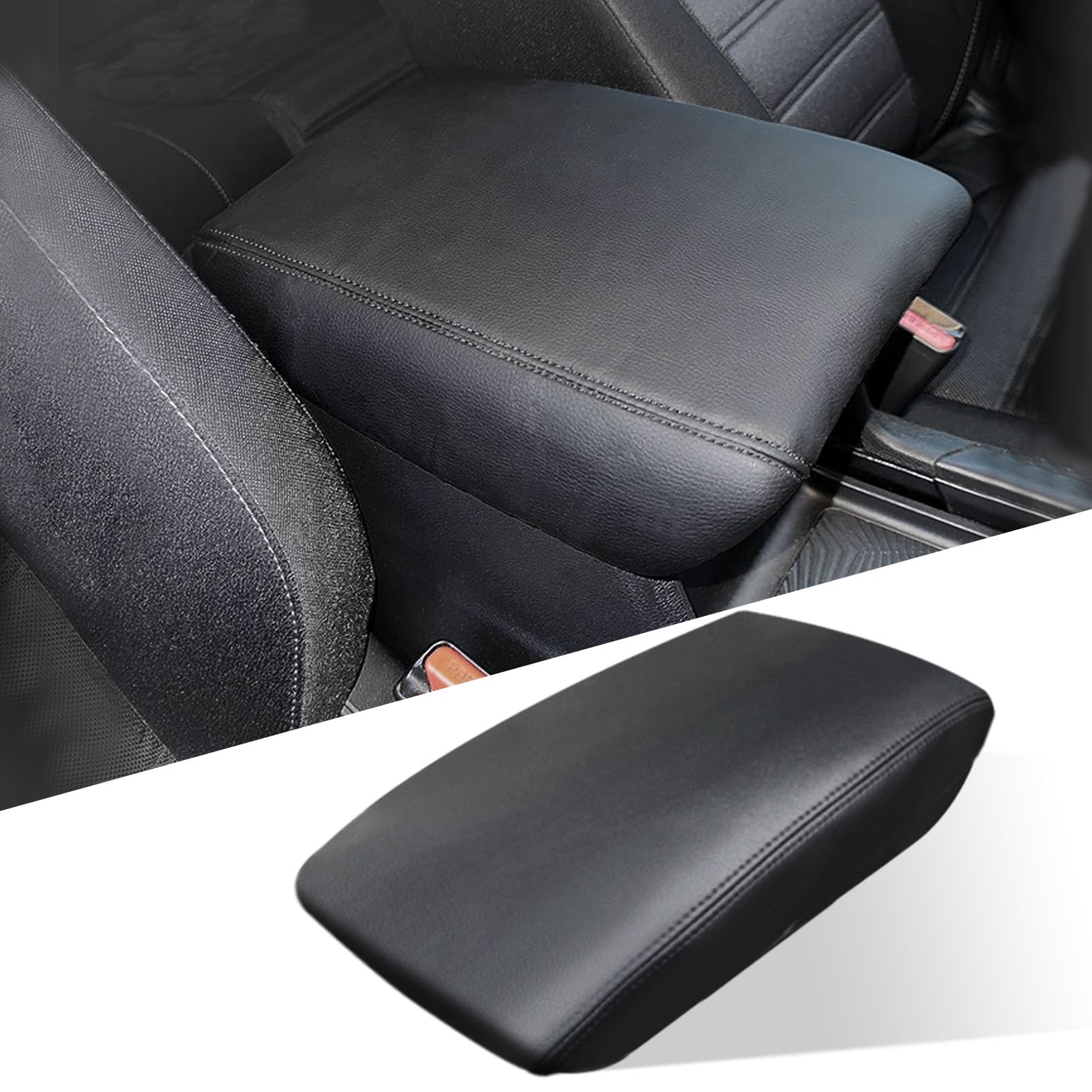 ANMOSVO for Honda CRV 2017-2022 Center Console Cover - Vegan Leather Extra Soft Armrest Protector for Honda CR-V Interior Accessories 2017 2018 2019