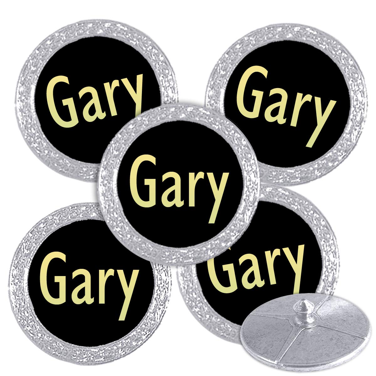 Best Impressions Silver Coloured Golf Ball Markers with Names (Gary) — image 1