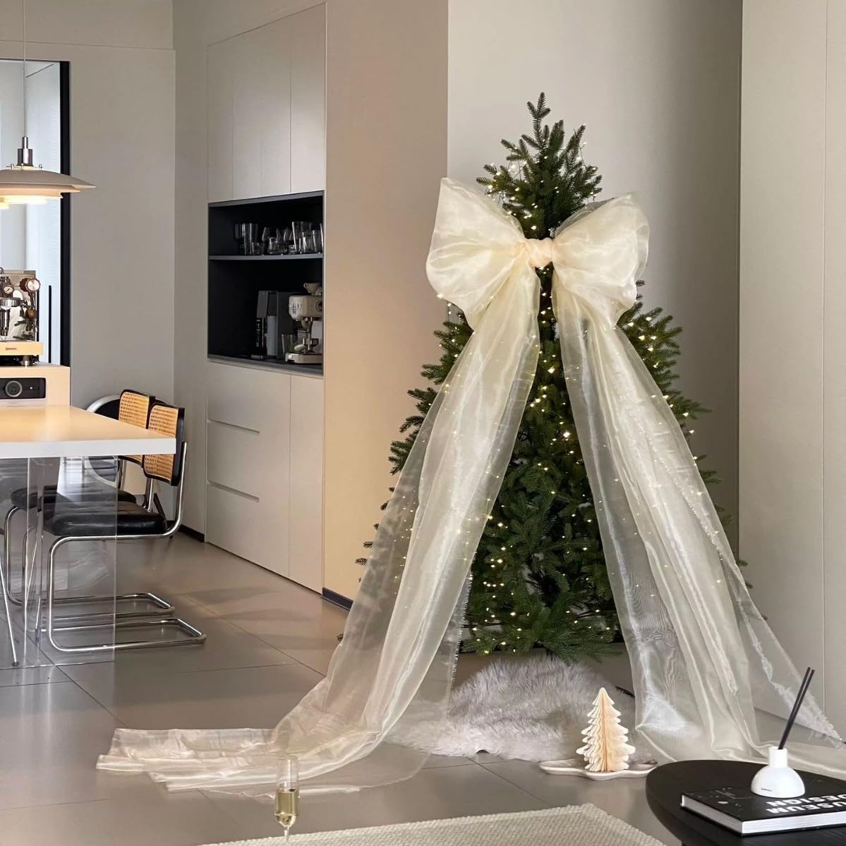 Glänzender Organza Stoff Meterware, 150 cm breit, Schimmernd Transparent 1–10 m – Dekostoff für Fotografie Hintergrund, Hochzeit Deko, Schleier & Basteln – 35 Farben Hellblaugrau 10 Meter