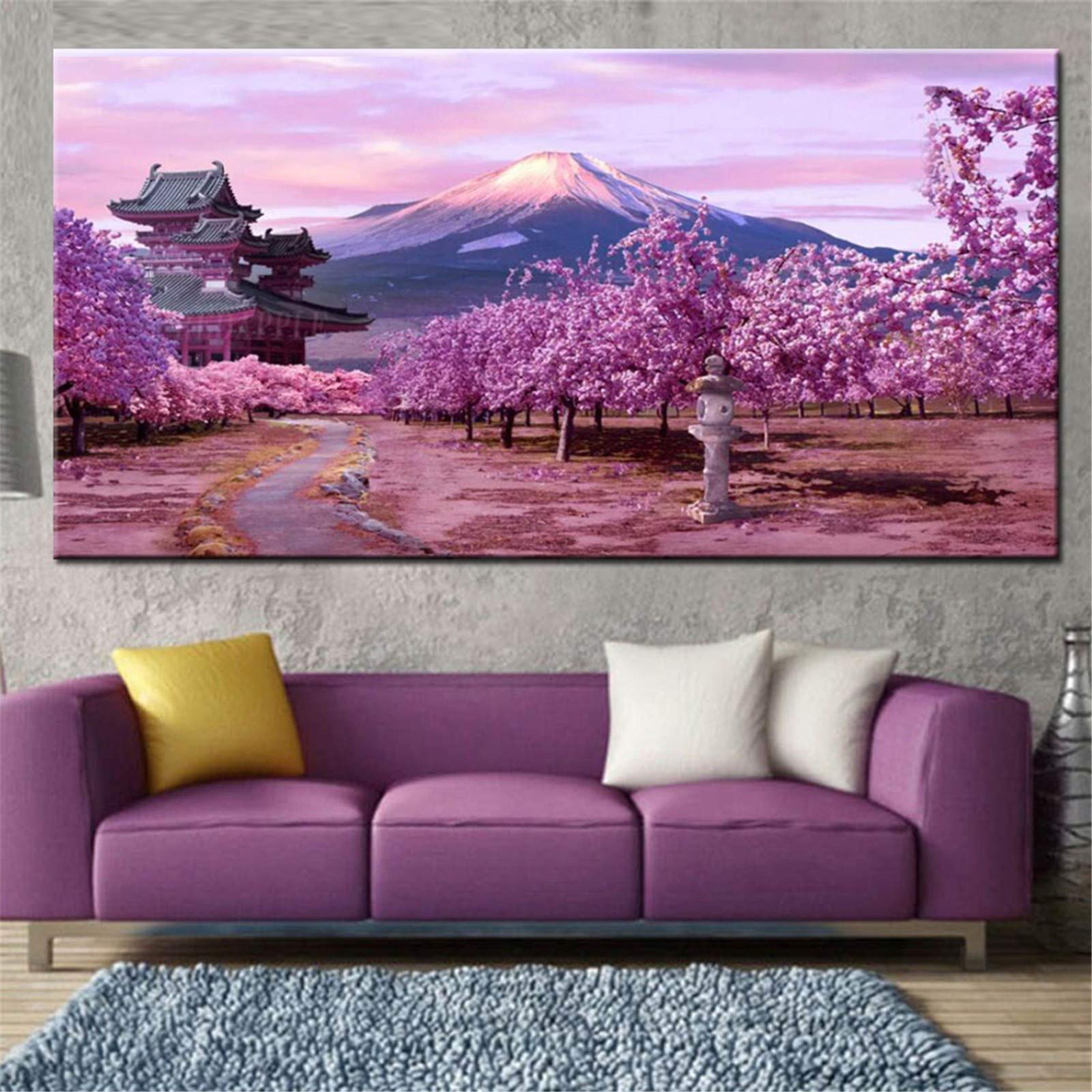 Point de croix diamant 5D 70x200cm pour grand mur de salon et chambre
