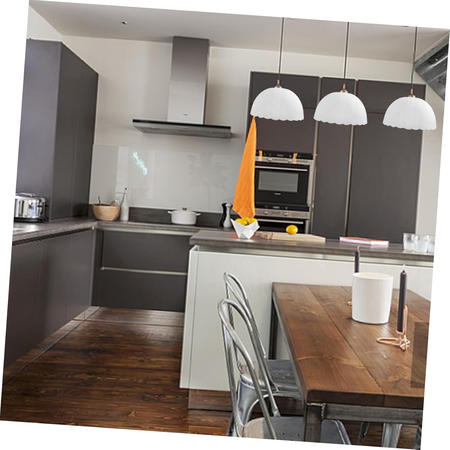 NUOBESTY Simple Glass Light Cover Frosted Watermelon Grain Decorative Lamp Shade for Ceiling Bedside Desk Lamps